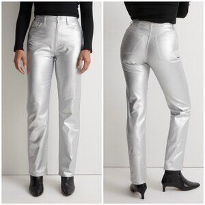 Madewell The '90s Straight Leg Jeans in‎ Silver Foil Size 32